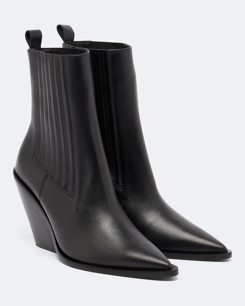 SOULIERS MARTINEZ Ankle Boots Vegas aus Leder Schwarz