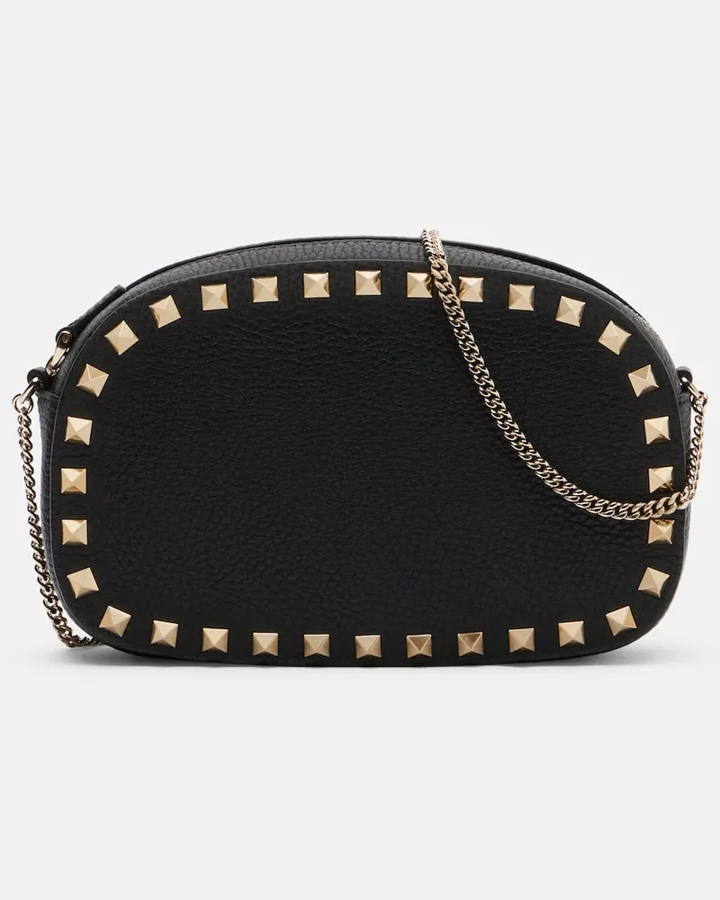 Valentino Garavani Schultertasche Rockstud Mini aus Leder Schwarz