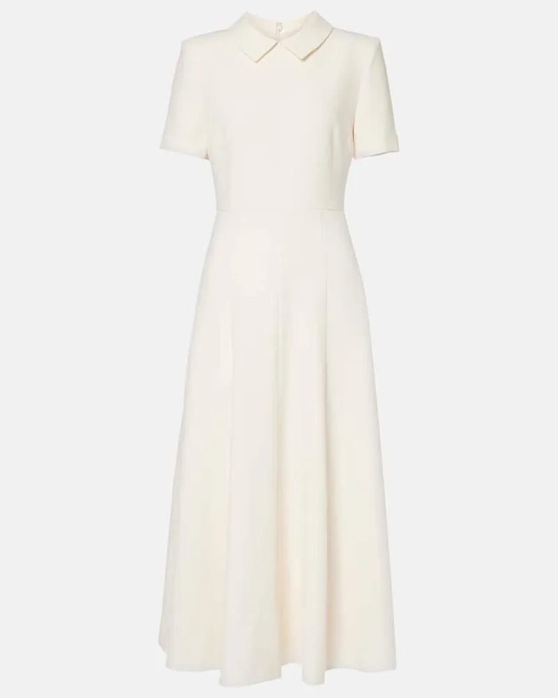 Roland Mouret Midikleid aus Cady Weiß