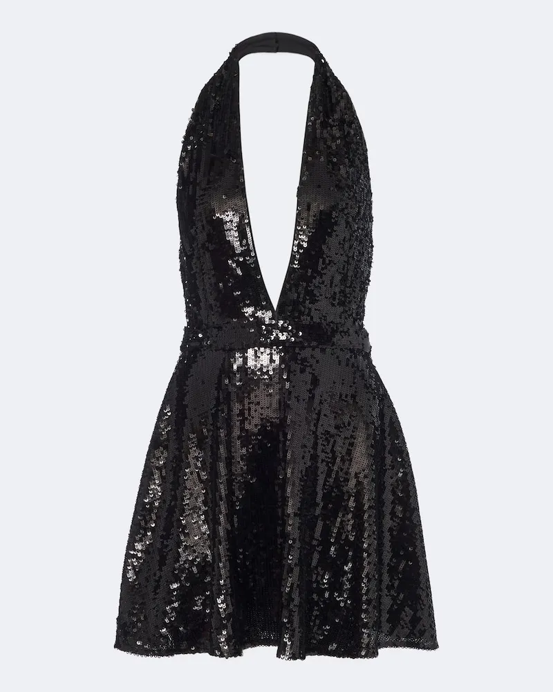 Dolce & Gabbana Minikleid mit Pailletten Schwarz