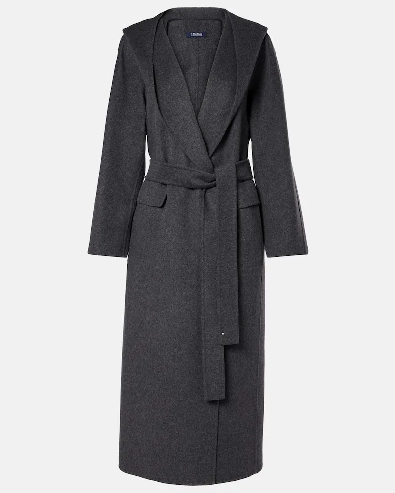 Max Mara Mantel Cassia aus Wolle Grau