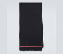 Schal Web Stripe aus Wolle und Seide