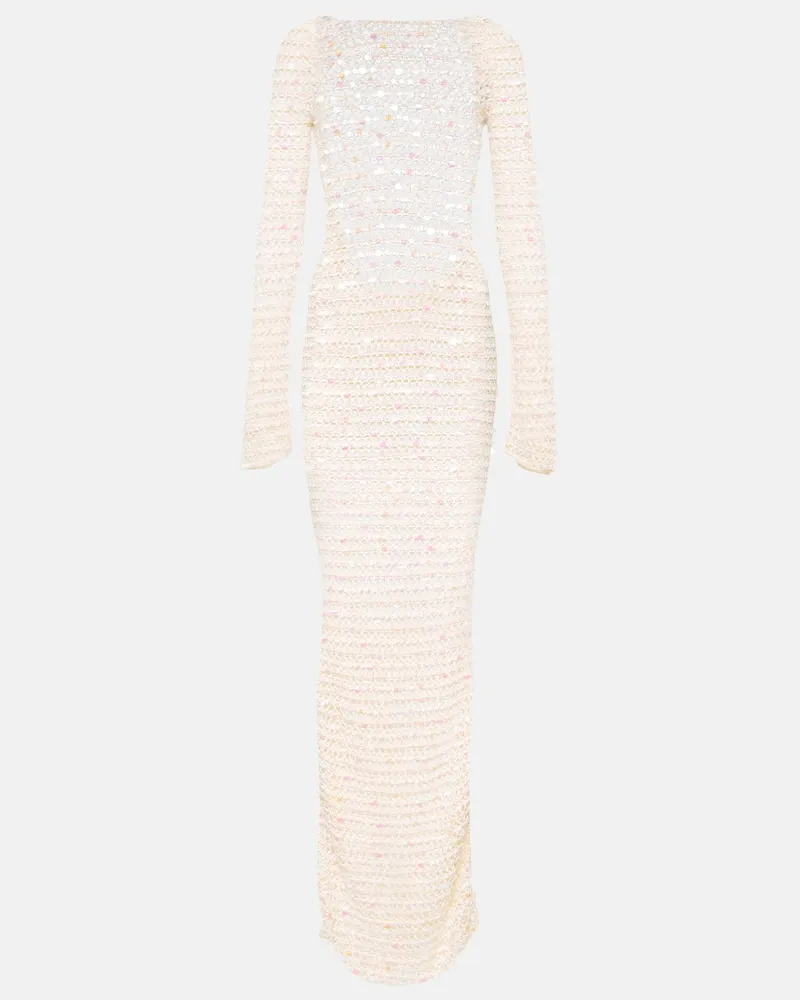 Aya Muse Maxikleid mit Pailletten Gelb