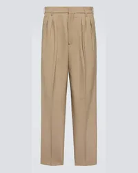 Kenzo Gerade Hose aus Schurwolle Beige