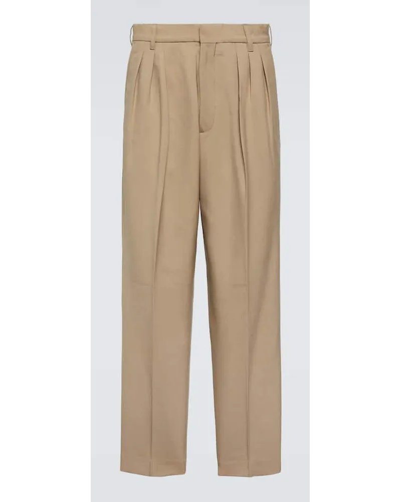 Kenzo Gerade Hose aus Schurwolle Beige