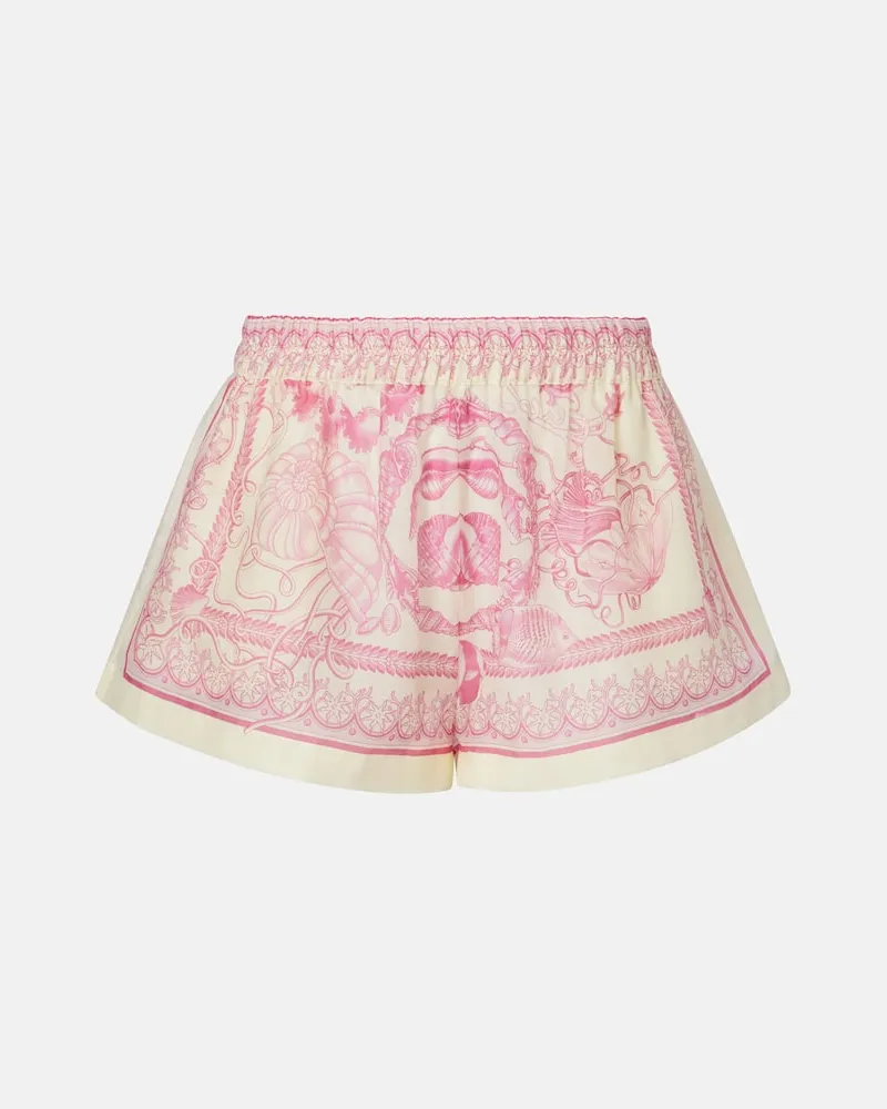 Versace Shorts Underwater Barocco aus Voile Pink
