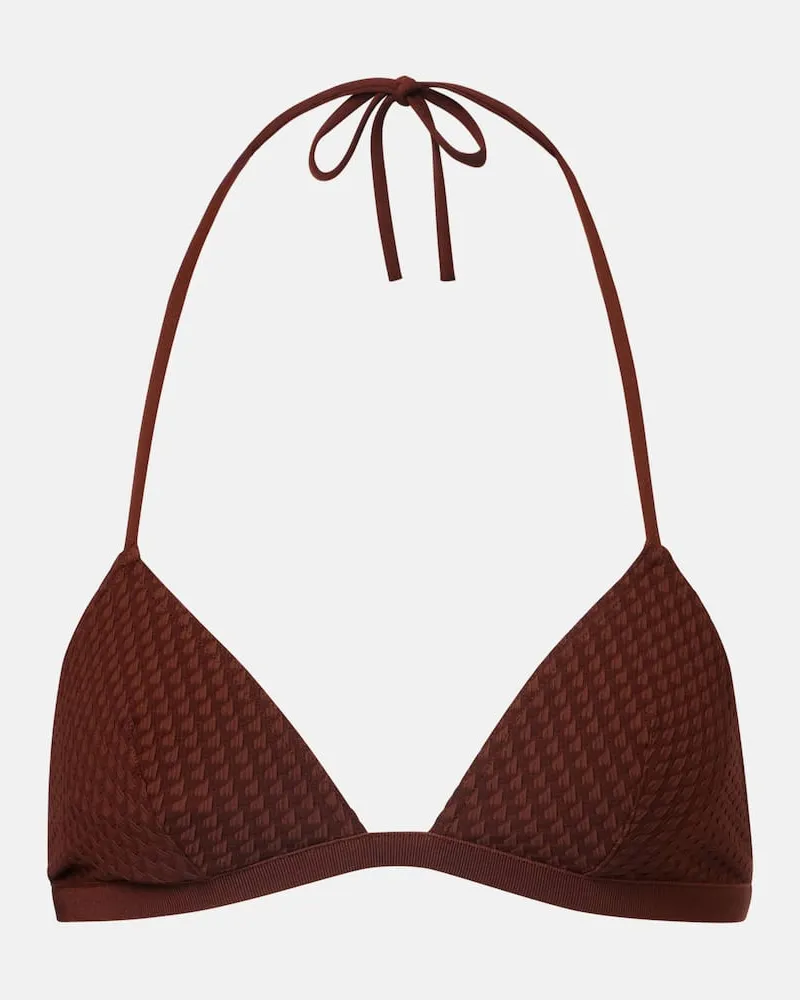 Eres Bikini-Oberteil Extra aus Jacquard Braun