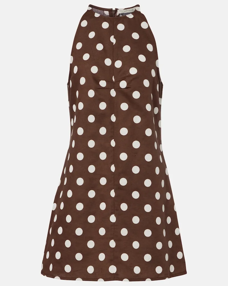 ASCENO Minikleid Antigua aus Leinen und Baumwolle Braun