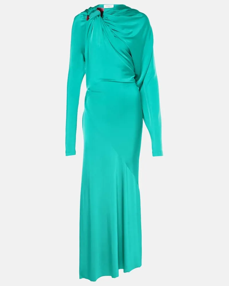Victoria Beckham Midikleid aus Satin Grün