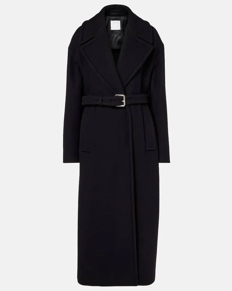 SPORTMAX Mantel Zebra aus Schurwolle Schwarz
