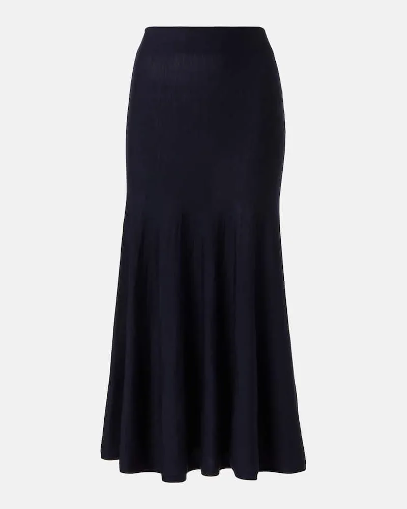 KHAITE Midirock Mayu aus Wolle Blau