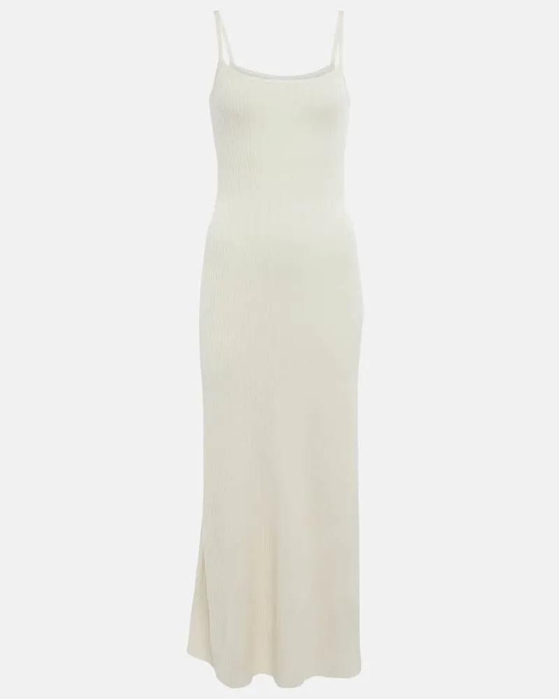 Chloé Chloé Maxikleid aus Wolle und Kaschmir Weiß