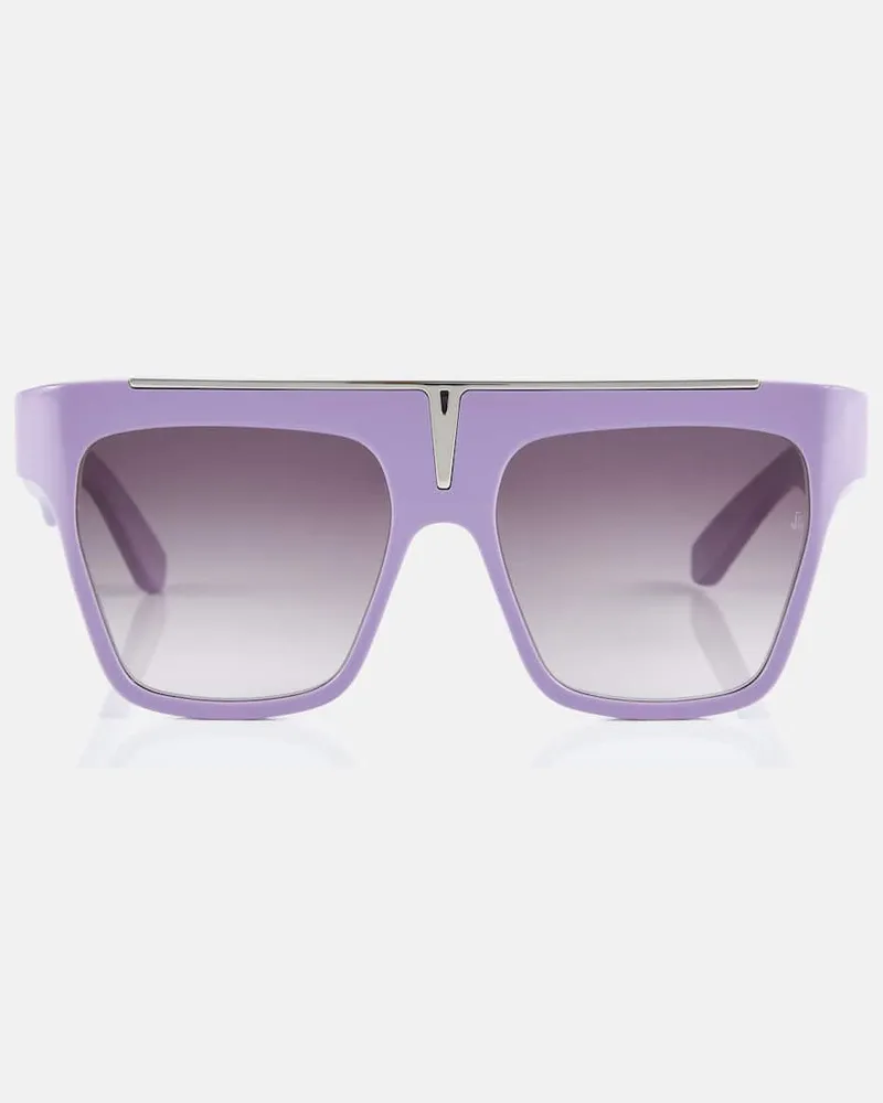 Jacques Marie Mage X Evangelie Smyrniotaki Eckige Sonnenbrille Selini Lila
