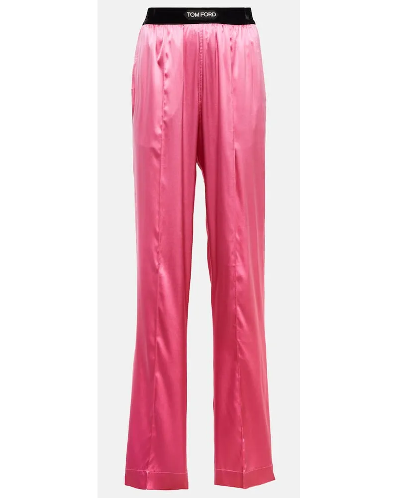 Tom Ford Hose aus einem Seidengemisch Pink