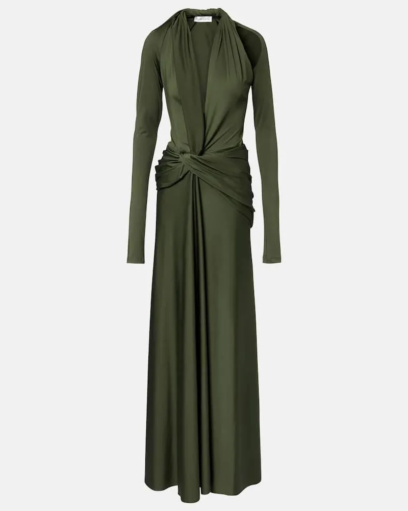 Victoria Beckham Robe aus Jersey Grün