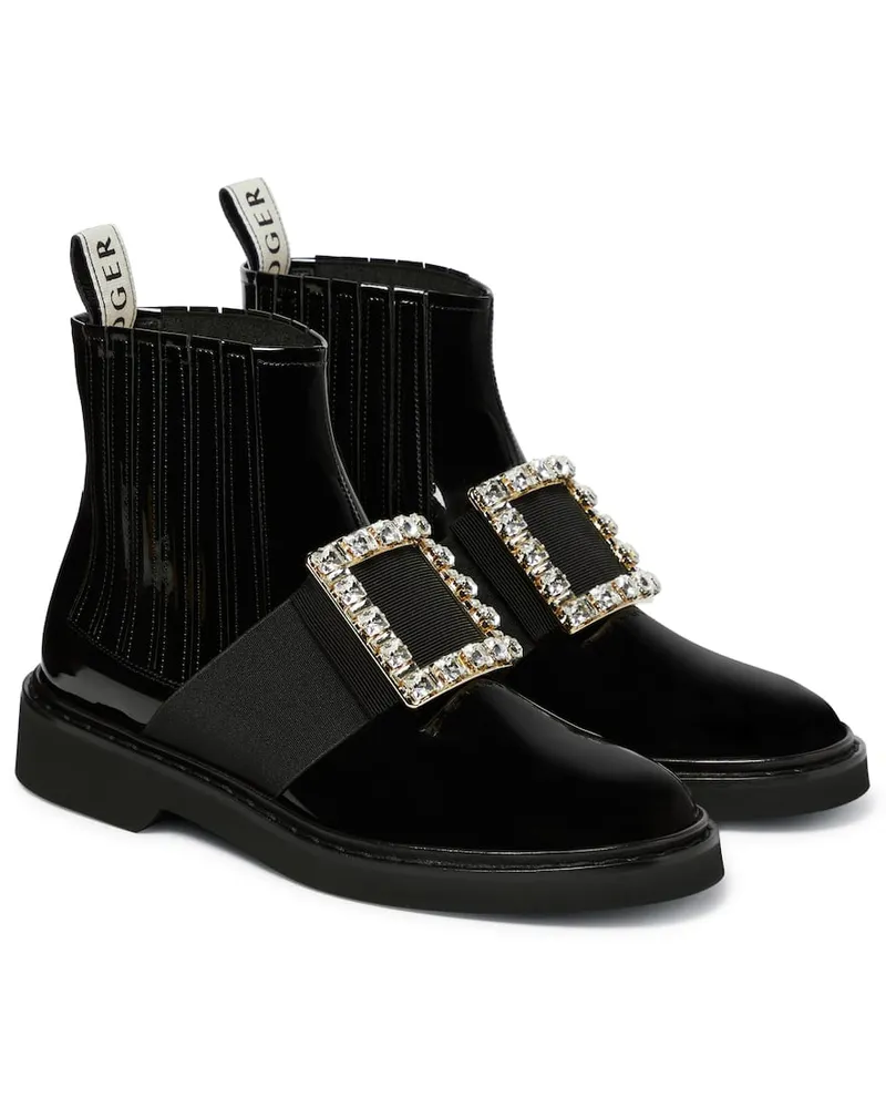 Roger Vivier Ankle Boots Viv' Rangers Schwarz