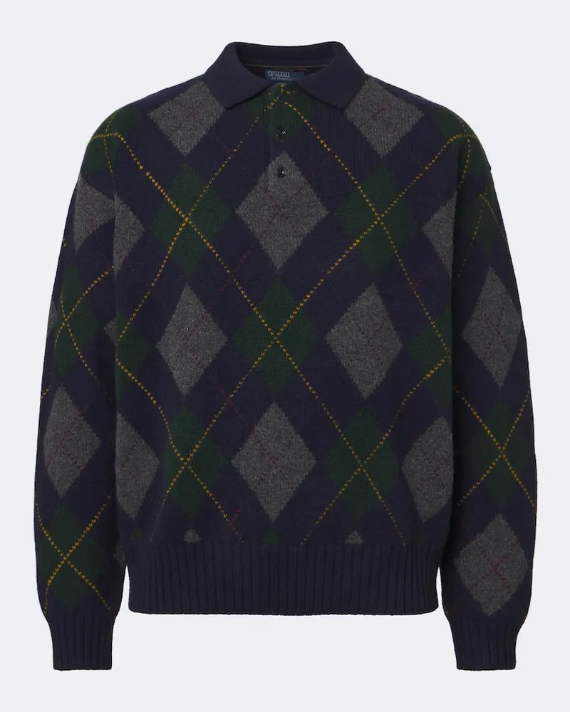 Ralph Lauren Polopullover aus Wolle und Mohair Blau