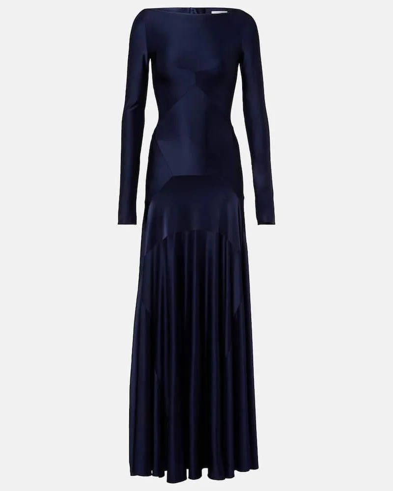 Paco Rabanne Maxikleid aus Jersey Blau