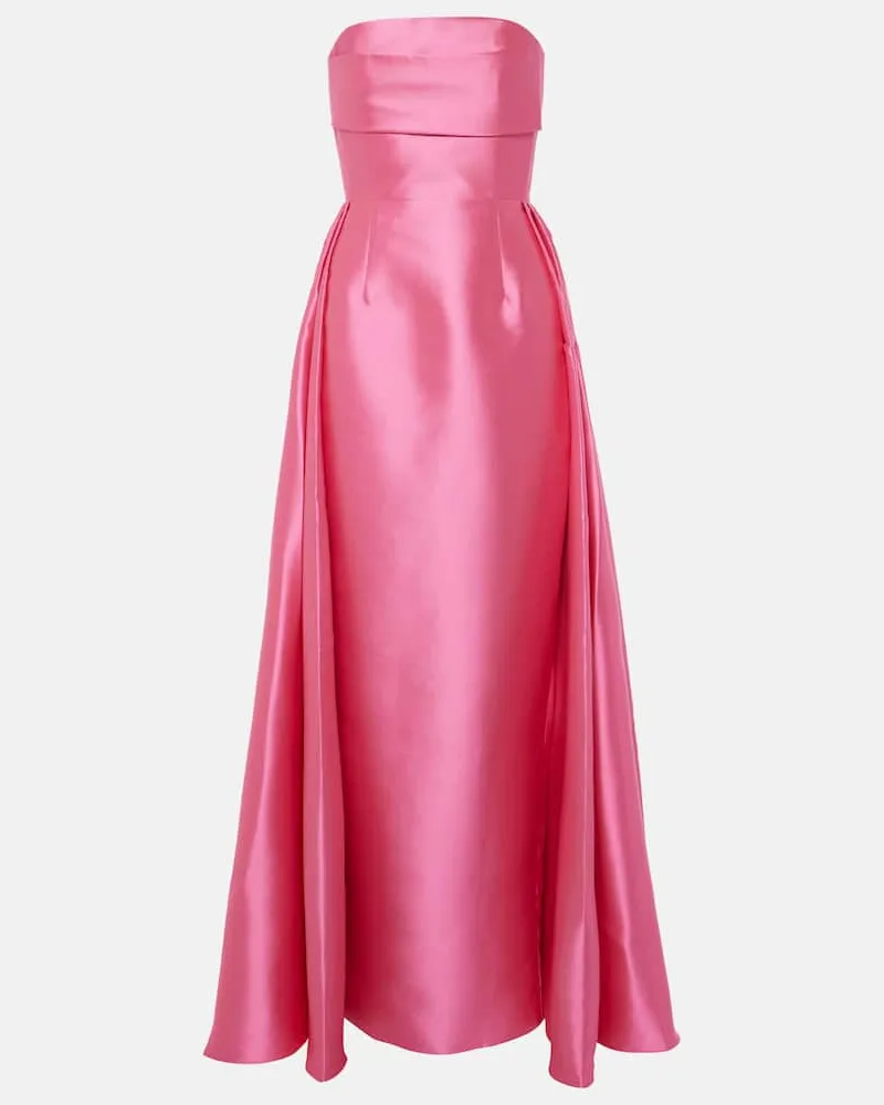 Solace London Robe aus Satin Rosa