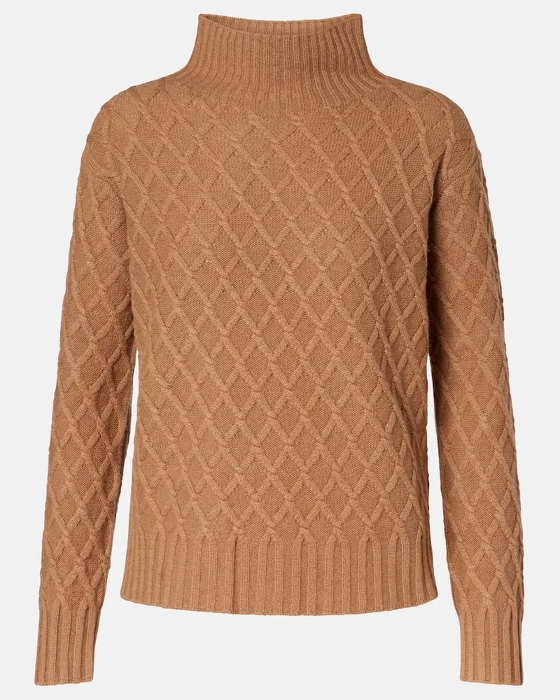 Max Mara Rollkragenpullover aus Kamelhaar Beige