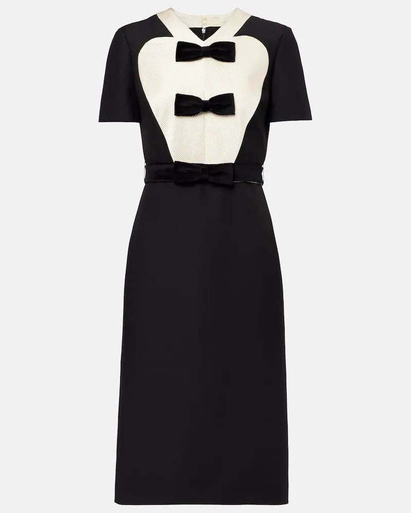 Valentino Garavani Midikleid aus Crepe Couture Schwarz