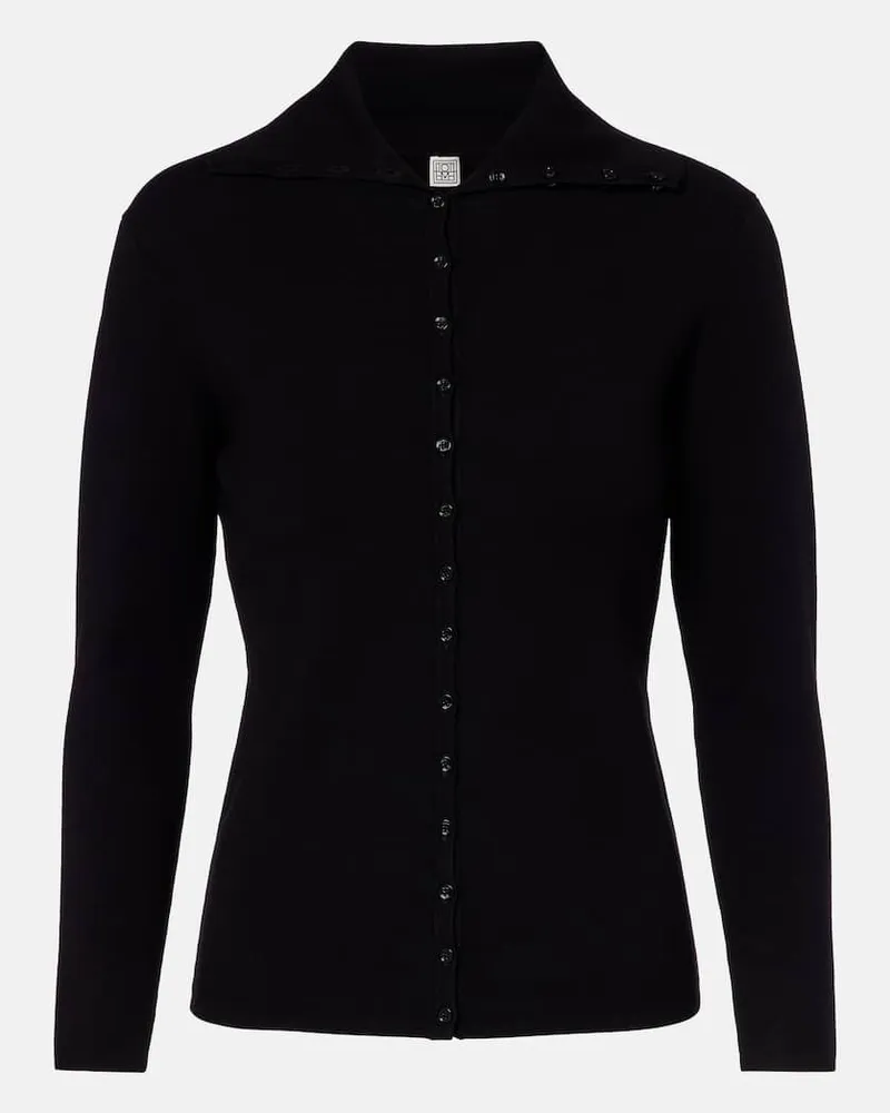 Totême Cardigan aus Strick Schwarz