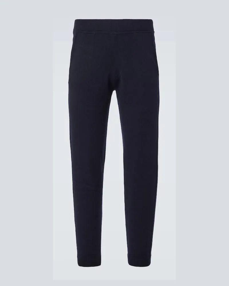 ALLUDE Jogginghose aus Wolle und Kaschmir Blau
