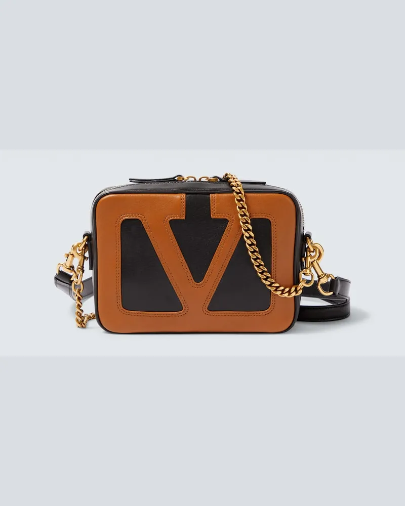 Valentino Garavani Crossbody Bag Viva Superstar aus Leder Schwarz