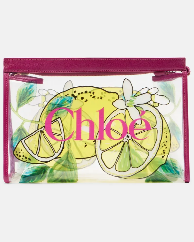 Chloé Chloé Etui Soleil Small mit Leder Transparent