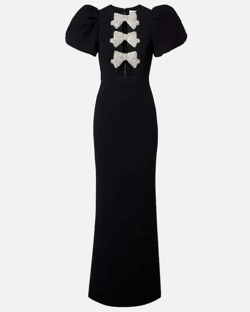 Rebecca Vallance Robe Violetta mit Kristallen Schwarz