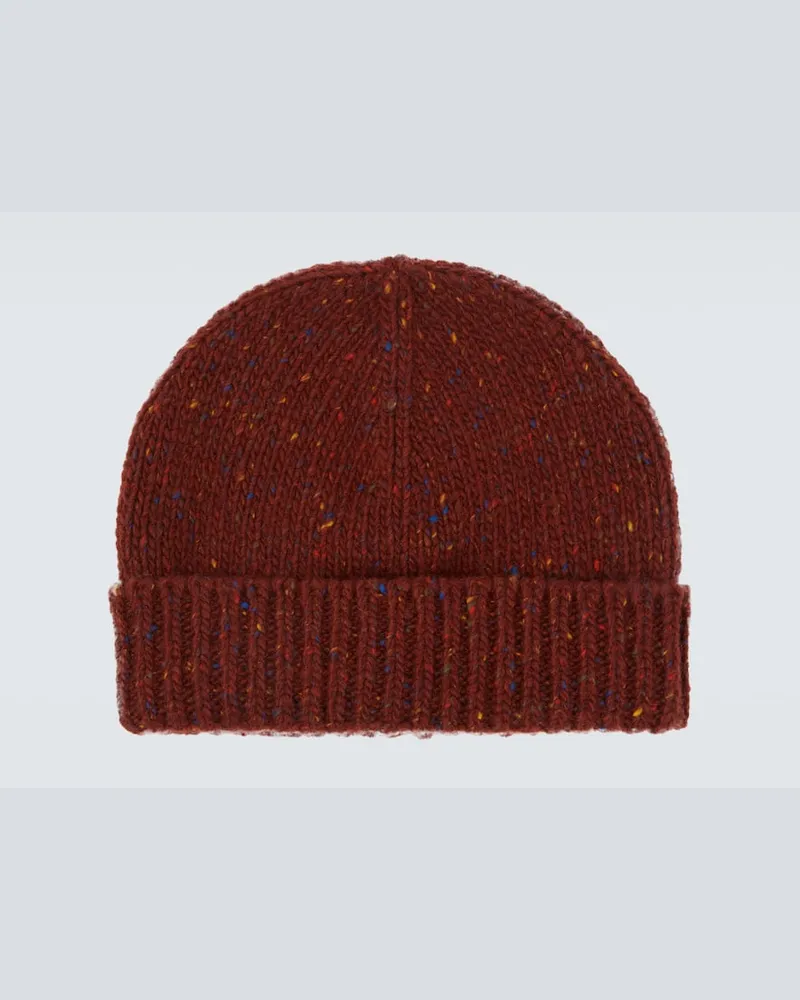 Gabriela Hearst Mütze aus Kaschmir Burgunderrot