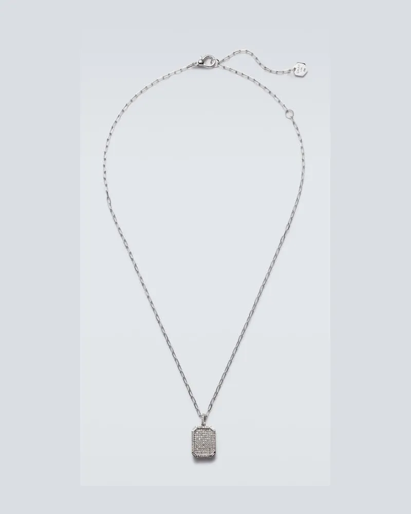 SHAY Halskette ID aus 18kt Weißgold mit Diamanten Silber