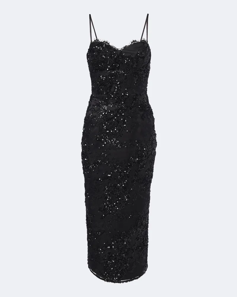 Rebecca Vallance Cocktailkleid Beau mit Pailletten Schwarz
