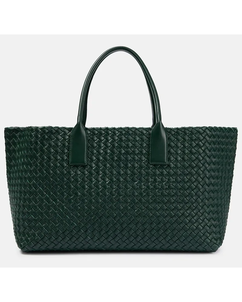 Bottega Veneta Tote Cabat Medium aus Leder Gruen