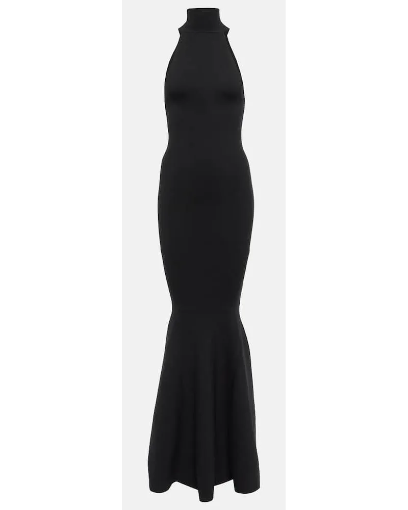 Nina Ricci Robe aus einem Wollgemisch Schwarz