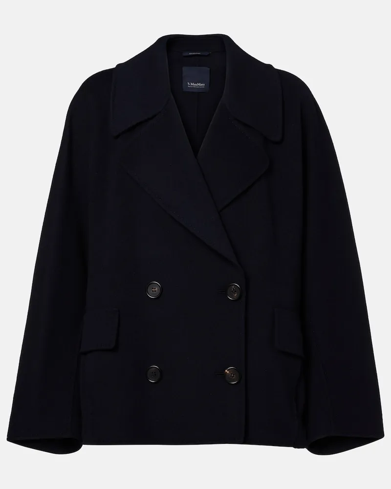 Max Mara Mantel aus Schurwolle Blau