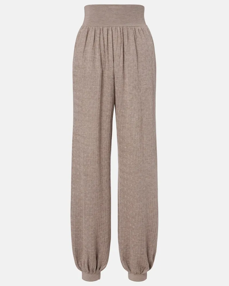 Loro Piana Hose aus Kaschmir und Seide Beige