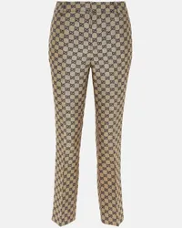 Gucci Gerade Hose GG aus Canvas Multicolor