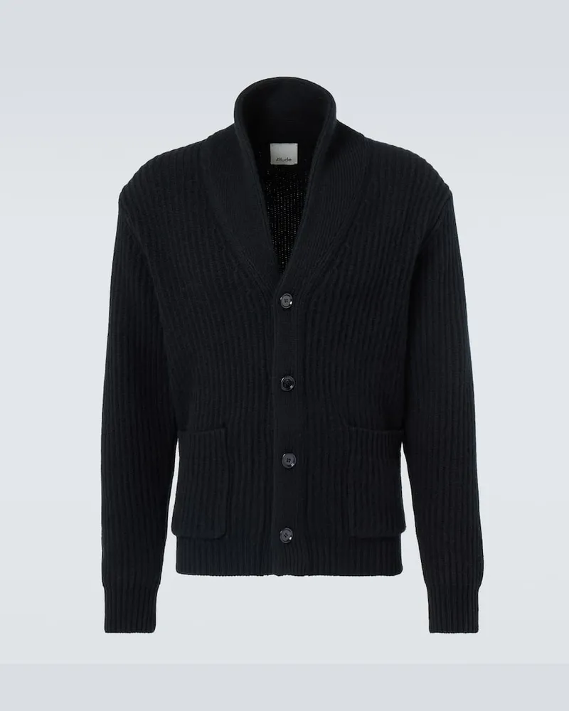 ALLUDE Cardigan aus Wolle und Kaschmir Schwarz