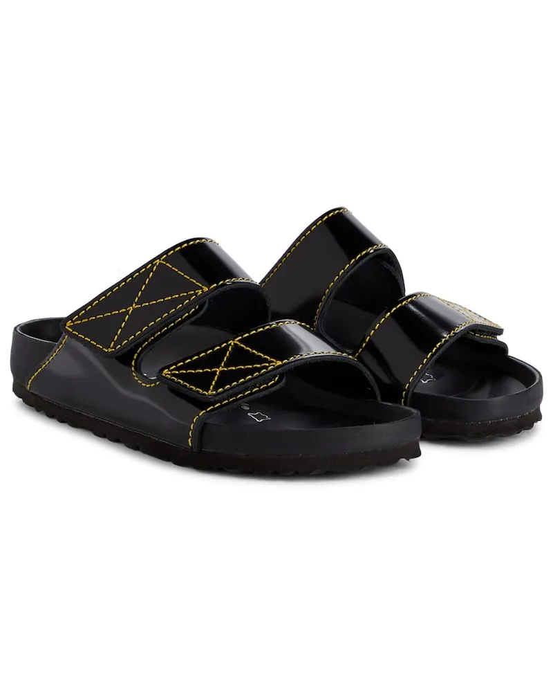 Proenza Schouler X Birkenstock Pantoletten Arizona aus Leder Schwarz