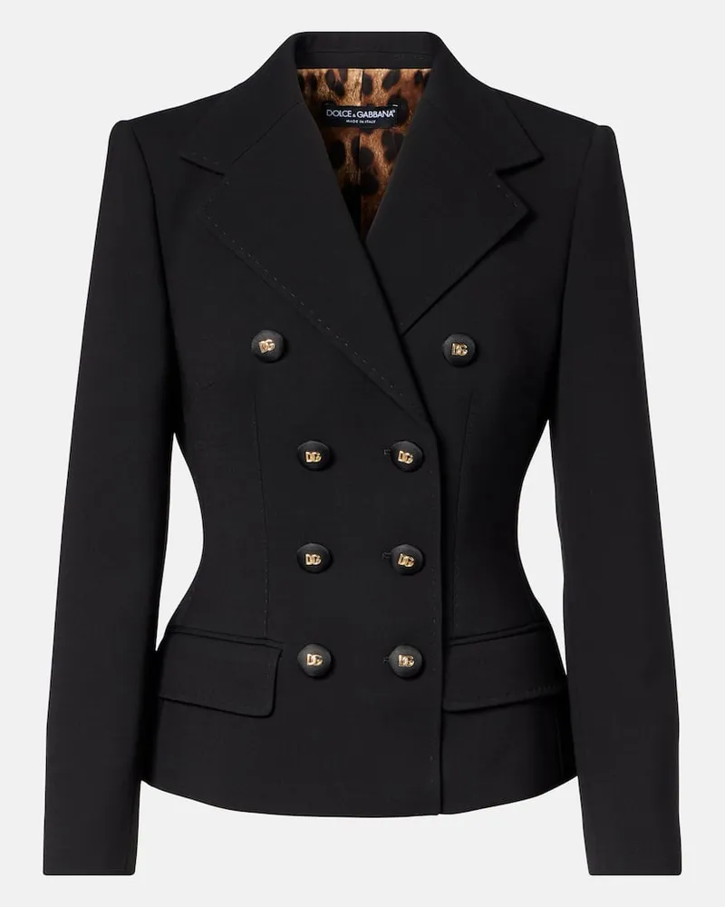 Dolce & Gabbana Blazer DG aus Schurwolle Schwarz
