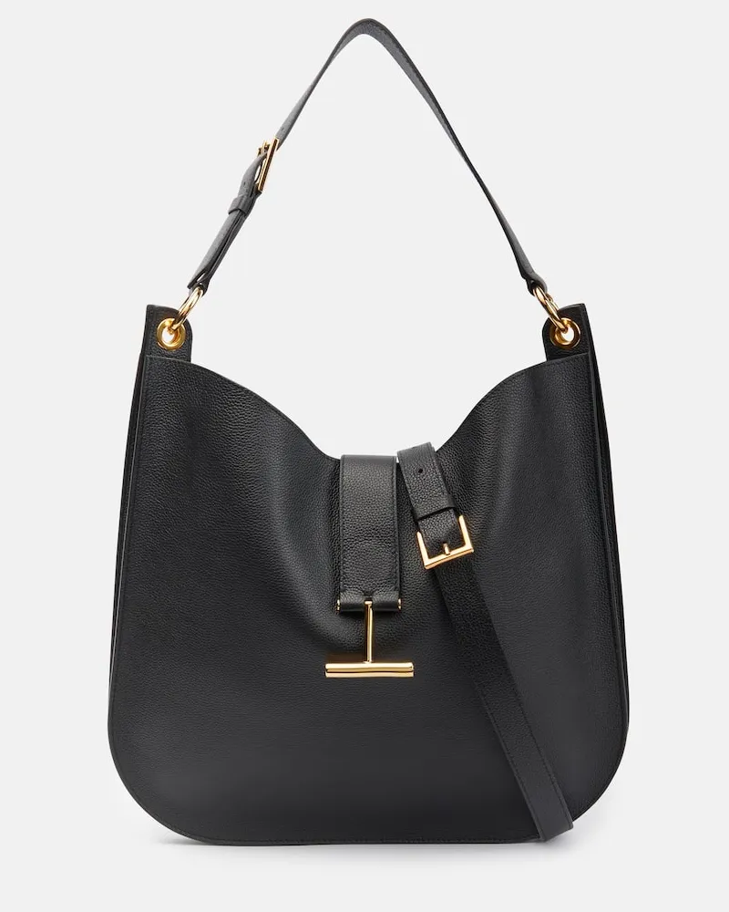 Tom Ford Schultertasche Tara Large aus Leder Schwarz