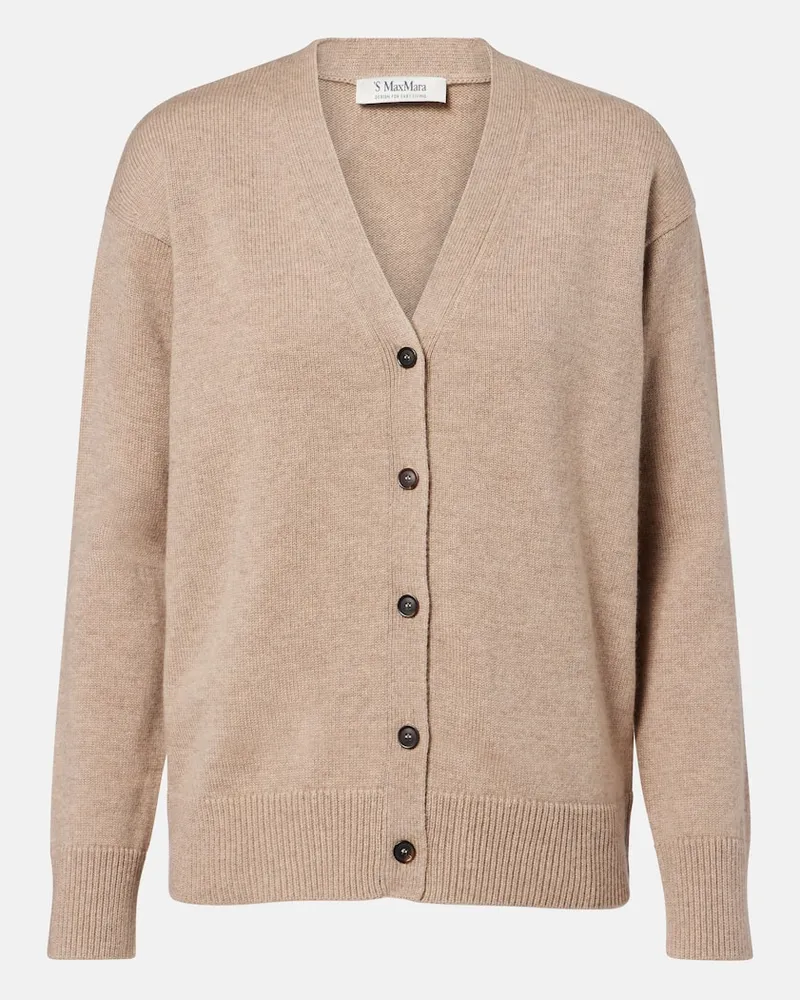 Max Mara Cardigan Cedro aus Wolle und Kaschmir Beige