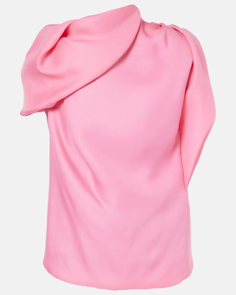Dries van Noten Top aus Seidensatin Pink