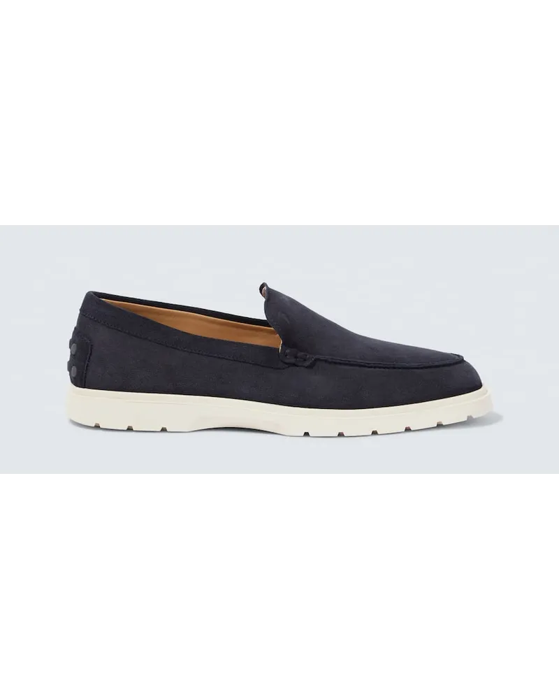 TOD'S Slip-Ons aus Veloursleder Schwarz