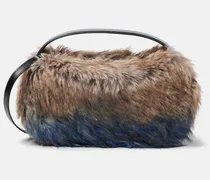 Schultertasche Sound Swipe aus Faux Fur