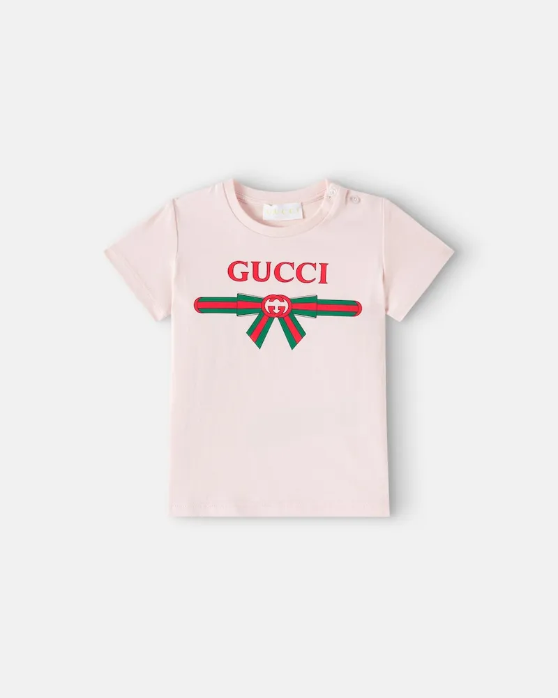 Gucci Baby Bedrucktes T-Shirt aus Baumwoll-Jersey Rosa