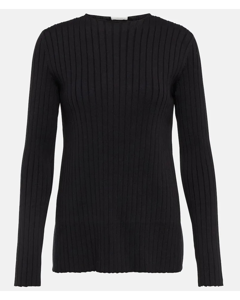 The Row Top Ash aus Seide Schwarz