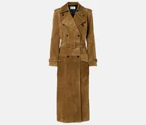 Trenchcoat aus Veloursleder