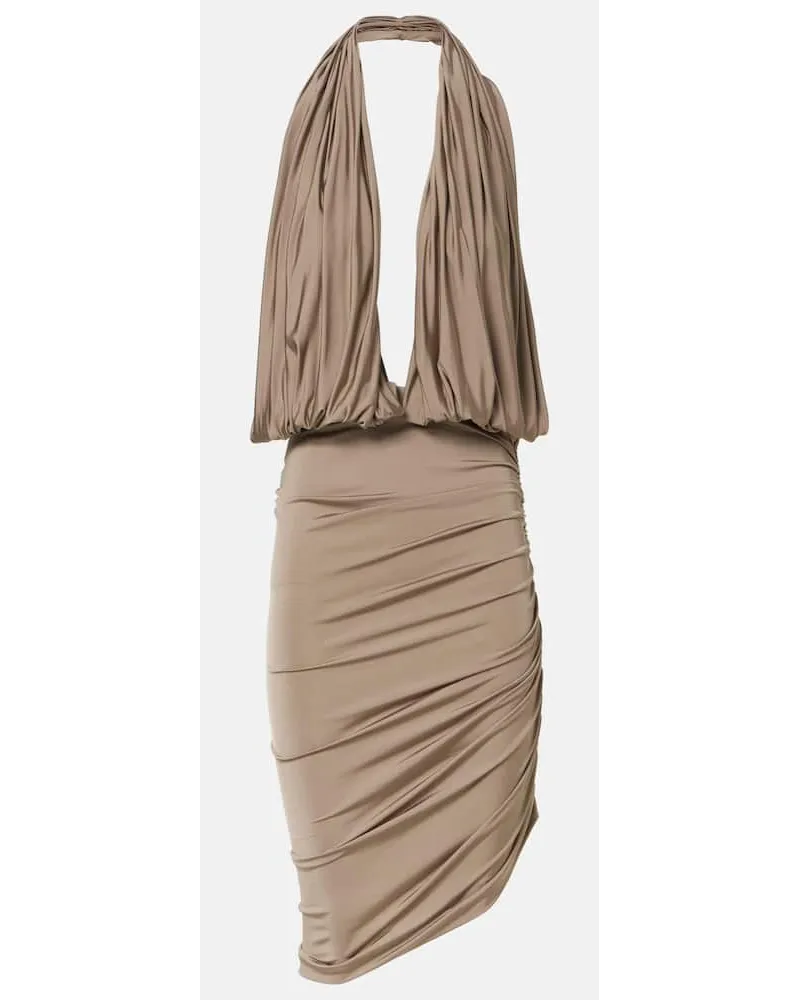 Magda Butrym Midikleid aus Jersey Beige
